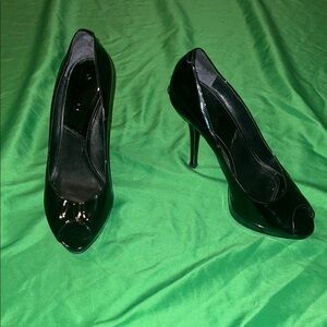 Preloved Dior Elegant Black Peep-Toe Heels size 40